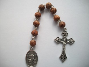 Blessed Pope John Paul II Chaplet with Palmwood Beads