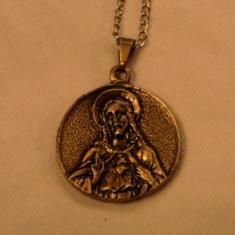 TheTwo Hearts Medal on Chain