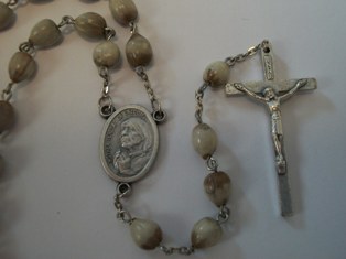 Blessed Mother Teresa Rosary with Job's Tears Beads