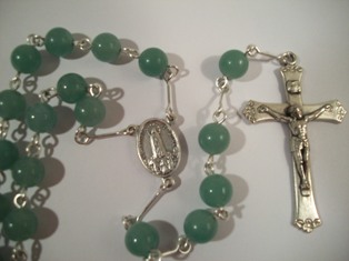 Jade Rosary with Soil from Fatima