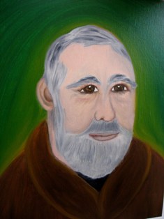 St. Padre Pio Original Oil Painting