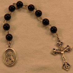 St. Jude Chaplet with Black Pearl Beads