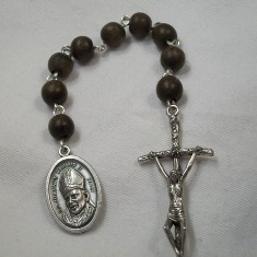 Blessed Pope John Paul II Chaplet with Graywood Beads