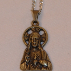 Sacred Heart Medal on Chain