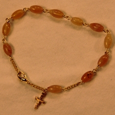 Butterscotch Rosary Bracelet