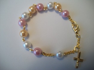 Tri-color Rosary Bracelet