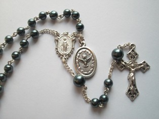 Confirmation Rosary with Black Beads