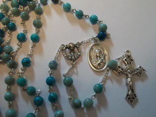 St. Philomena Turquoise Jasper Rosary