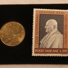Pope John XXIII Coin & Stamp Set