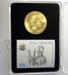 Pope John Paul II Coin & Stamp Set